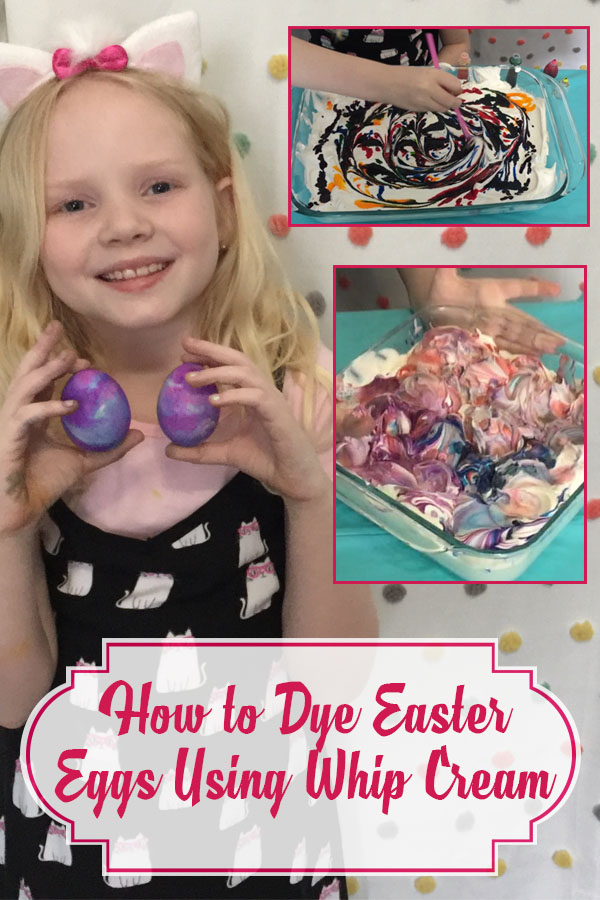 how to dye easter eggs with whip cream