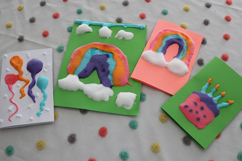 diy puffy paint for kids with shaving cream