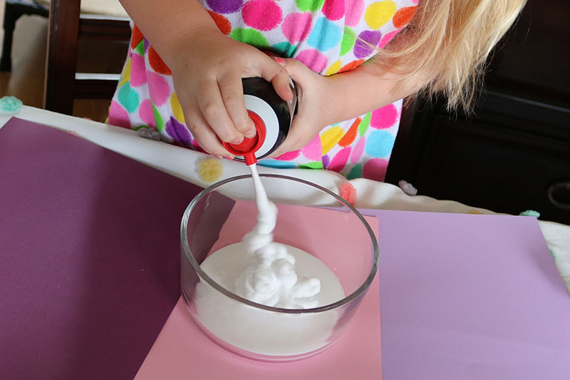 diy puffy paint for kids with shaving cream