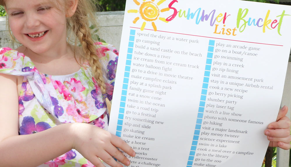 summer bucket list for kids