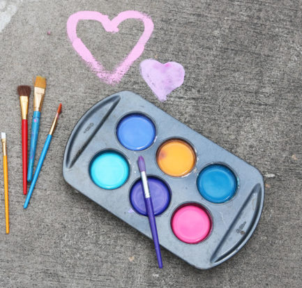 DIY sidewalk paint chalk