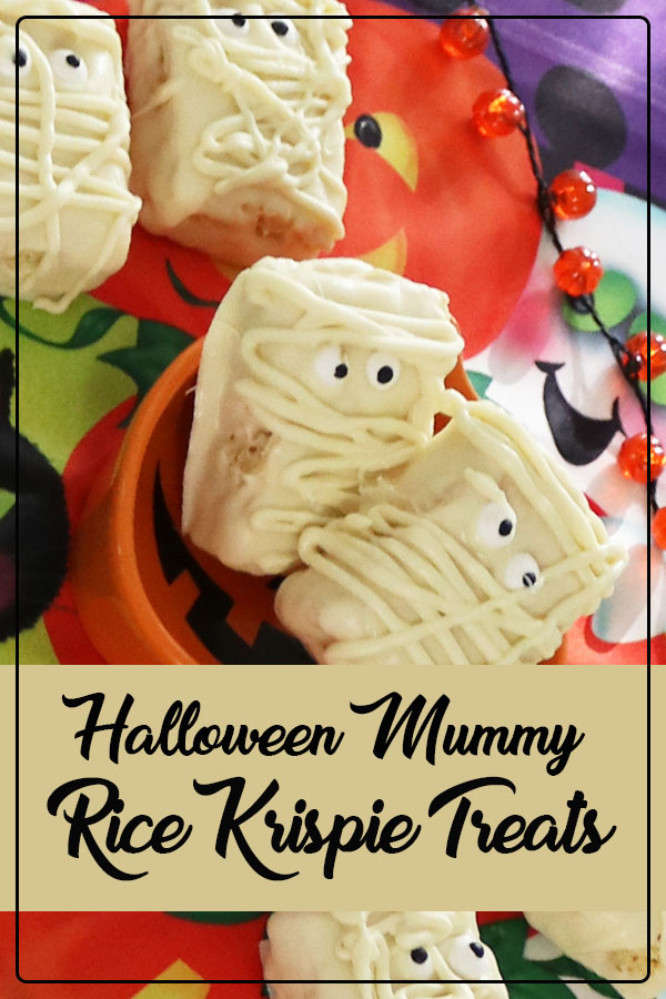 rice krispie treat mummies halloween party